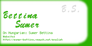 bettina sumer business card